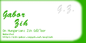 gabor zih business card